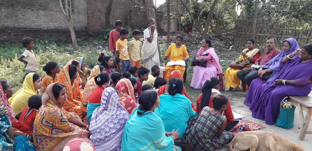 Community health meeting in rural West Bengal