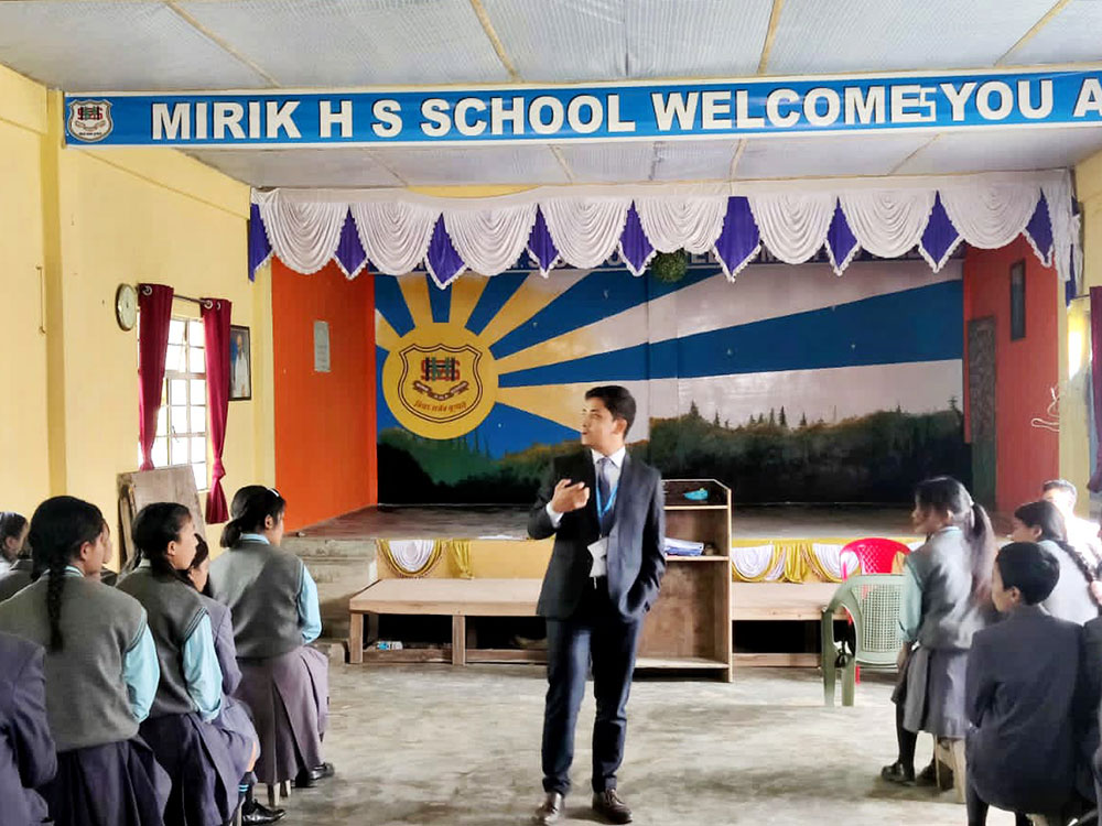 Students at Mirik Higher Secondary School